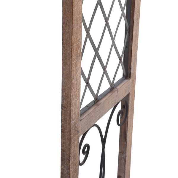 Traditional Rectangle Aspire Scroll Metal And Wood Wall Art 65 X 18
