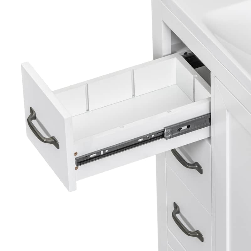 36 in. W x 18 in. D x 33 in. H Freestanding Bath Vanity Cabinet without Top in White - 36 in.