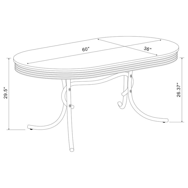 Midge White 5-piece Oval Dining Table Set