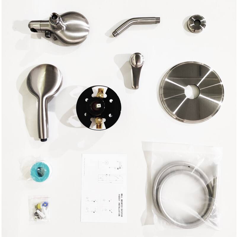 4.7 inch Wall-Mounted Round Shower System with Rough-in Valve