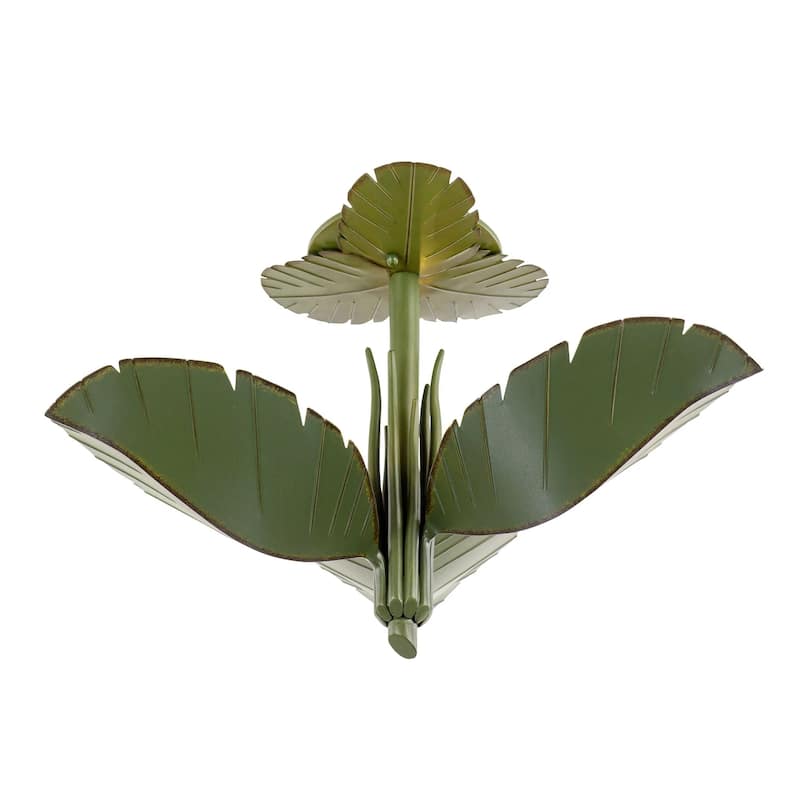 Banana Leaf 3-Light 24-Inch Tropical Ceiling Light - Banana Leaf