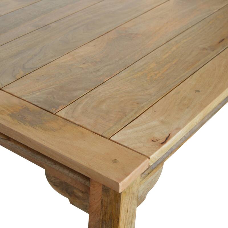 Artisan Furniture Solid Wood Granary Extension Dining Table,Beige