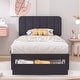 preview thumbnail 5 of 46, VECELO Kids Bed Frame, Plantform Beds with Storage Drawer, Height Adjustable Upholstered Bed, Twin Size Bed Set of 2