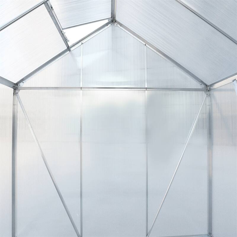 Polycarbonate Greenhouse,Heavy Duty Outdoor Walk-in Green House Kit - 6.3'*4.2'*7'