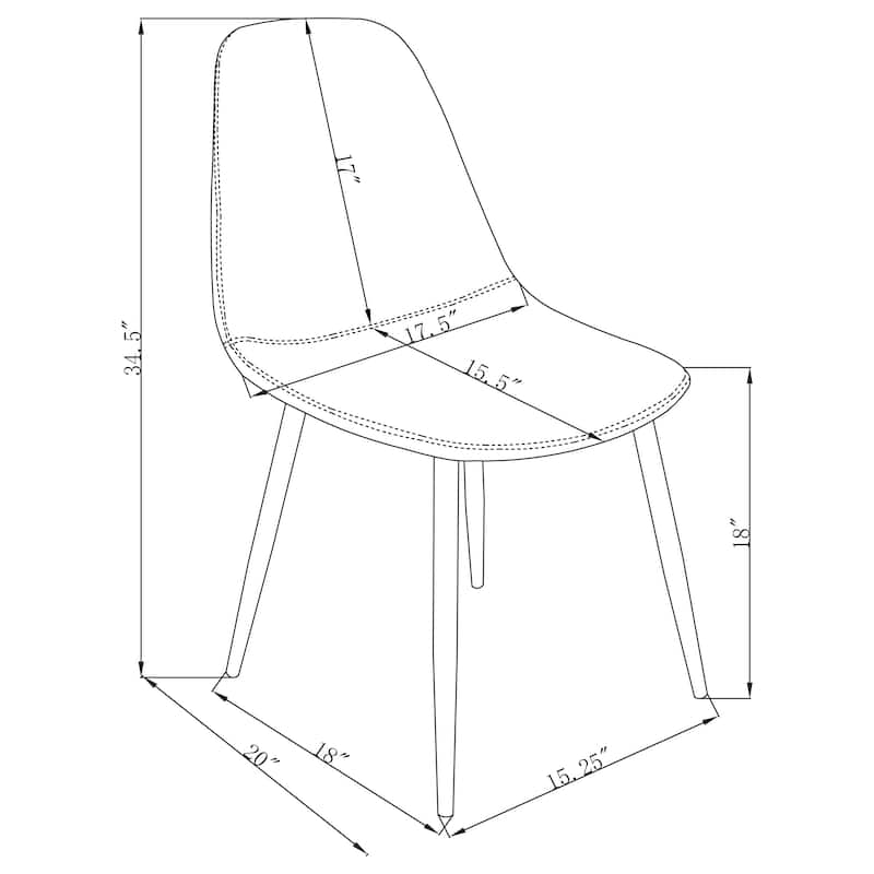 Dennison Upholstered Dining Side Chair Grey (Set Of 4)