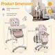 preview thumbnail 33 of 47, Multifunctional Folding Baby High Chair with Rolling Wheels and Adjustable Height - 40" x 23" x 36"-43.5"(L x W x H)