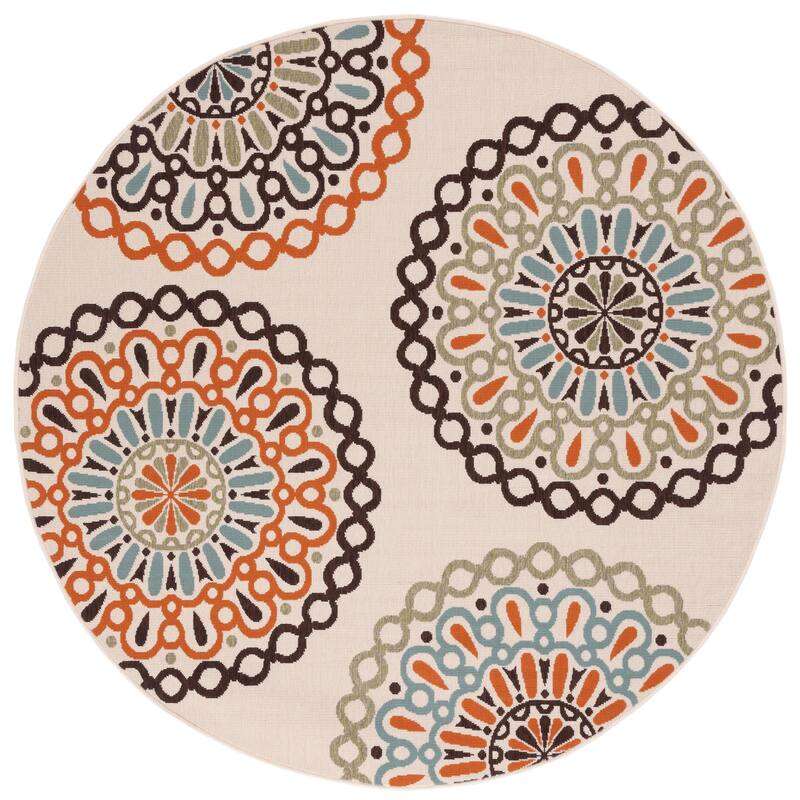 SAFAVIEH Veranda Elsi Geometric Medallion Indoor/Outdoor Area Rug