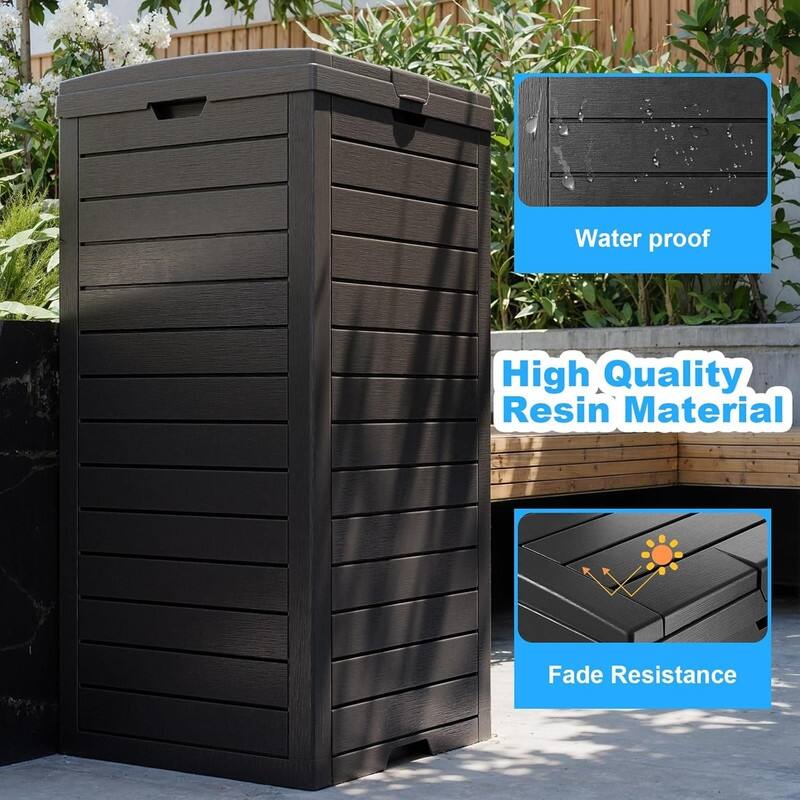 Heavy-Duty Outdoor Trash Bin-118L/31GAL Single-Bucket & 230L/62GAL Double-Bucket Options