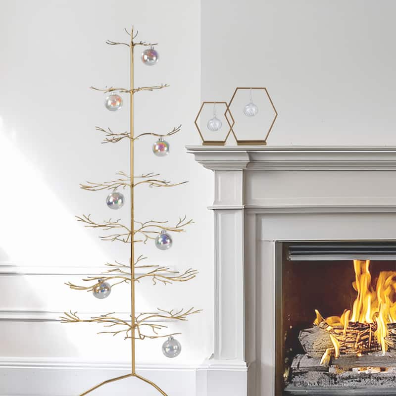 Natural Floor Standing Metal Tree - 66"