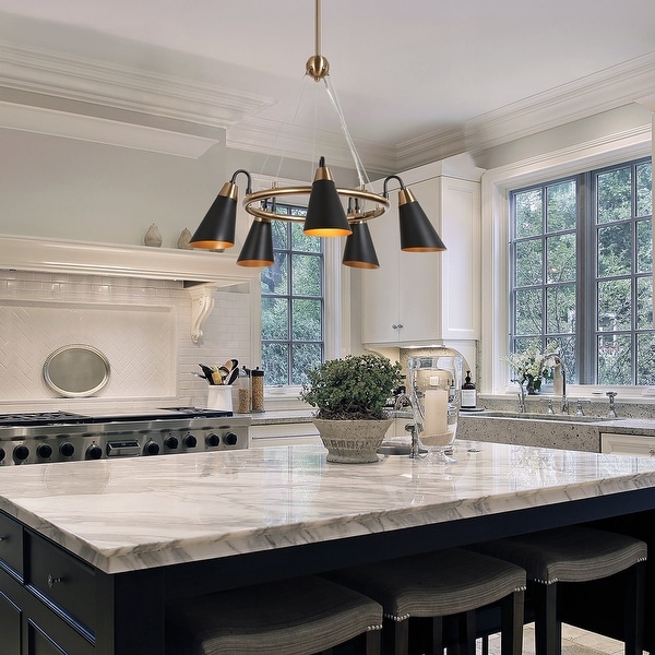 Black and gold chandelier shades on sale
