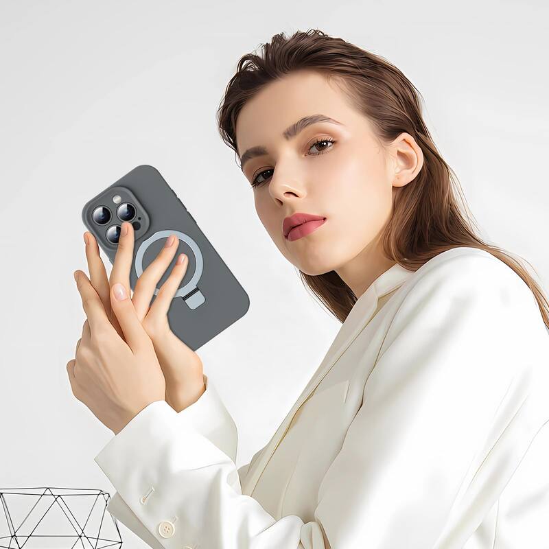 iPhone 16 Pro Max Case, Liquid Silicone,Moisturizing Factor,Extreme Soft Slim Phone Case with Stand Compatible with MagSafe 6.9"