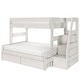 preview thumbnail 11 of 14, Max and Lily Modern Farmhouse Twin Over Full Bunk Bed With Staircase and Storage Drawers