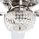 preview thumbnail 7 of 5, Modern 5-Blade Silver Crystal Low Profile Ceiling Fan with Remote Control - 48 Inches