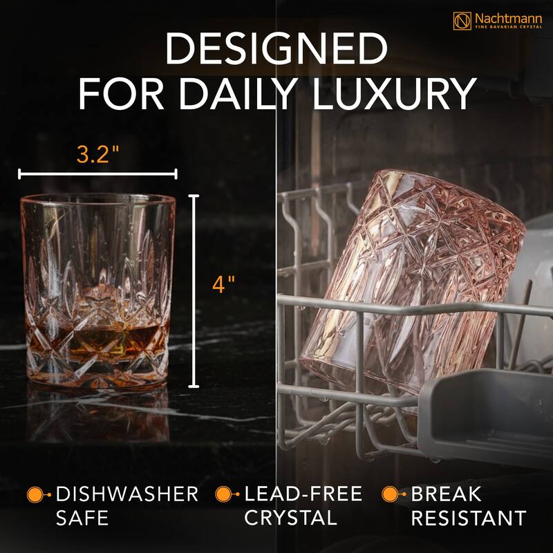 Nachtmann Set of 2 Noblesse Fine Glass Whiskey Tumblers