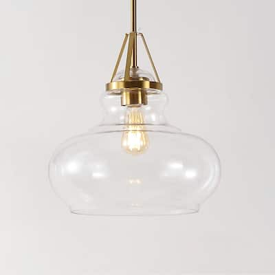 SAFAVIEH Home Lighting Collection Salud 14" Modern & Contemporary Pendant - 14" W x 14" D x 54" H
