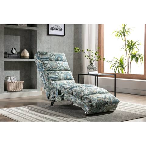Massage Linen Chaise Lounge Indoor Chair, Electric Recliner Chair, Modern Upholstered Long Lounger for Office or Living Room