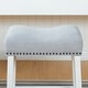 preview thumbnail 12 of 13, The Gray Barn Barish Backless Saddle Seat Counter Stools (Set of 2)