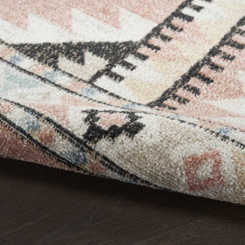 HomeRootsGeometric Bohemian Rectangle Area Rug - 120' X '94' X '0.25