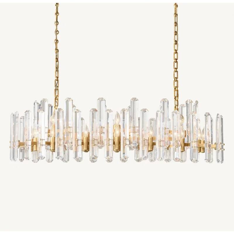 KAYLA 54in Modern Luxury Crystal Chandelier Lighting - LED Ceiling Light Fixture