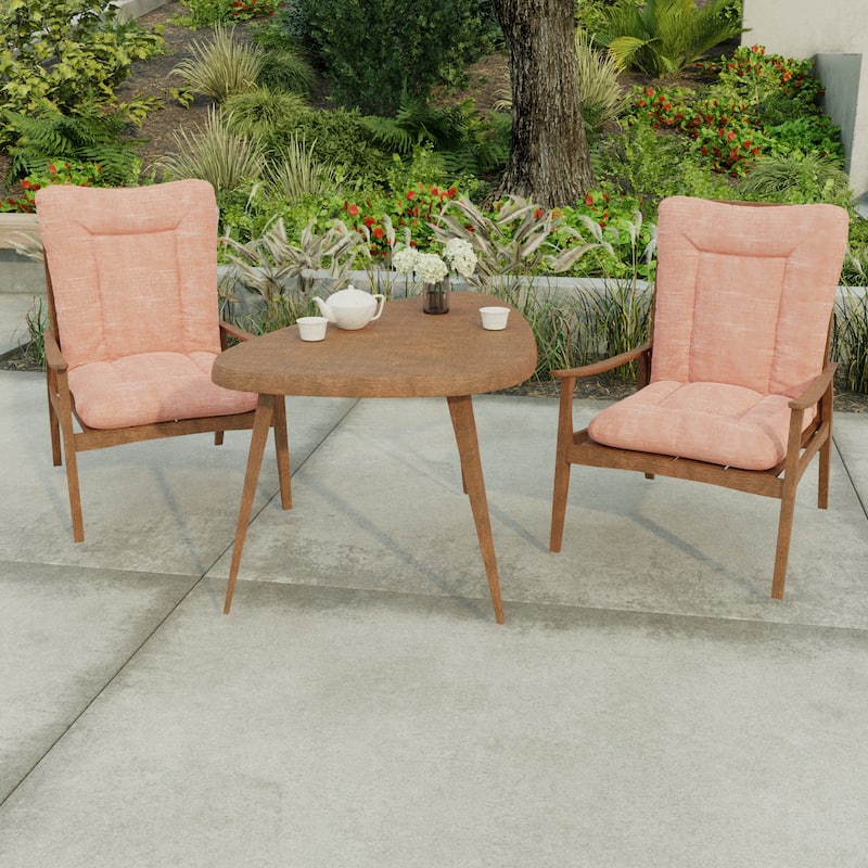 21" x 38" Outdoor Chair Cushion with Ties and Loop - 38'' L x 21'' W x 3.5'' H