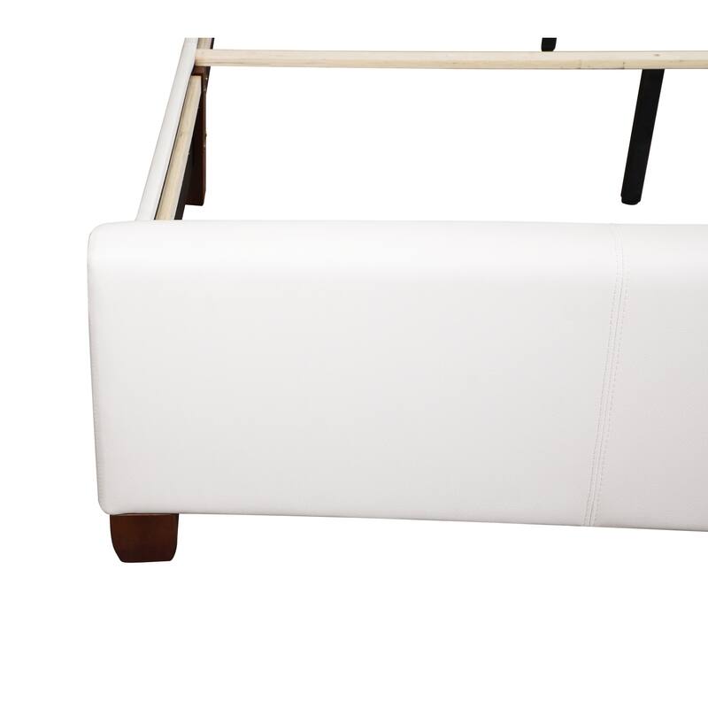 Modern Upholstered Bed with Padded Headboard, Bedroom Furniture, Home Decor