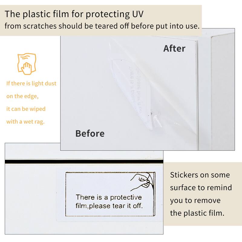 Modern Rectangular TV Stand, High-Gloss UV Finish TV Stand, for TVs Up to 80" with 2 Drawers and 3 Cabinets, for Living Room