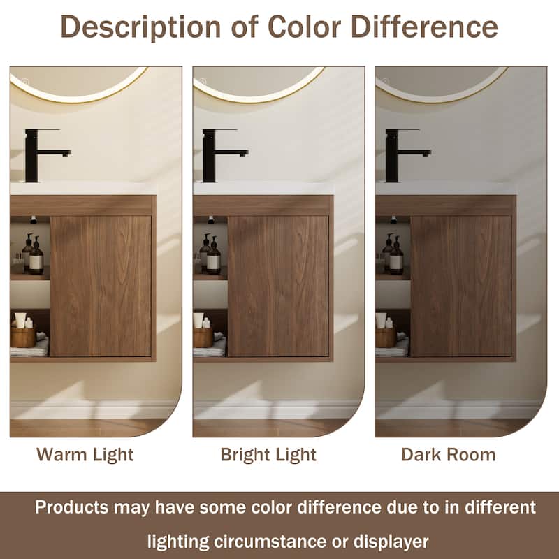 Single-Door Wall Cabinet with Integrated Basin
