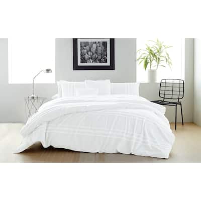 DKNY Chenille Stripe 3-pc Comforter Set