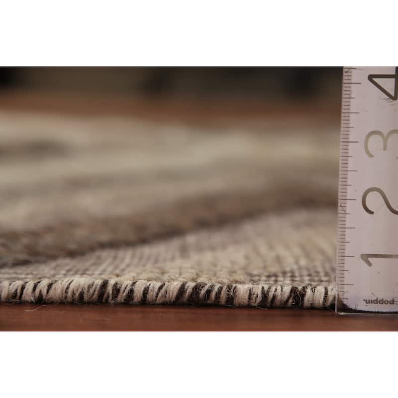 Geometric Modern Moroccan Indian Area Rug Handmade Wool Carpet - 5'1" x 8'1"