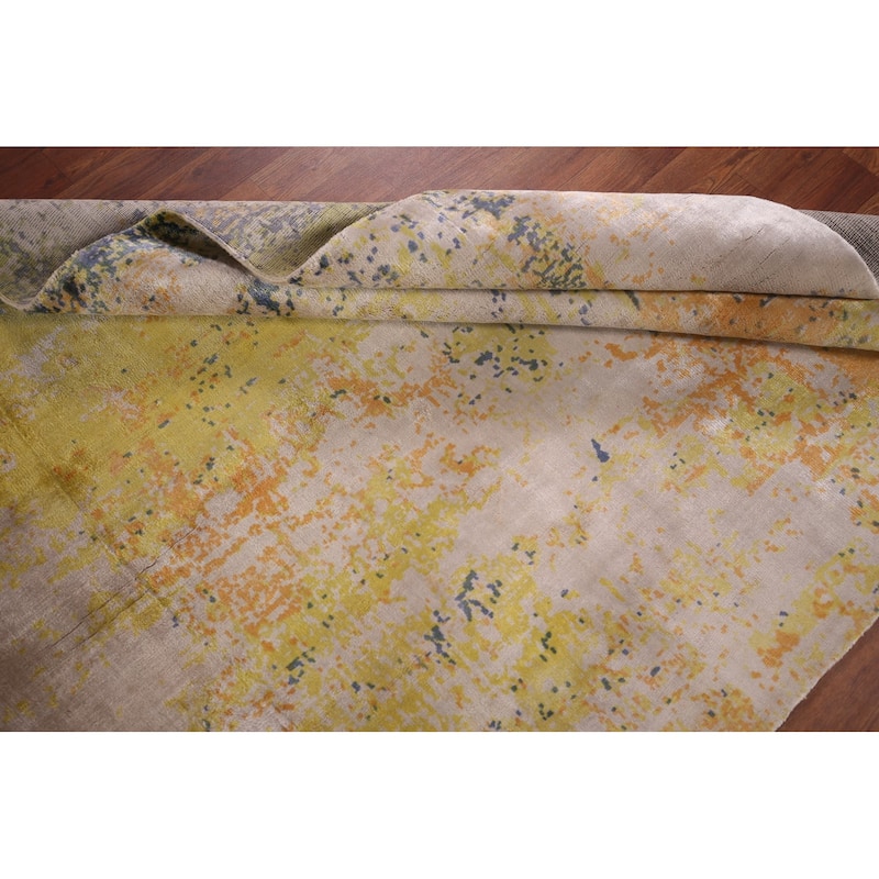 Multicolor Abstract Modern Accent Rug Hand-Knotted Wool Carpet - 4'5" X 6'5"