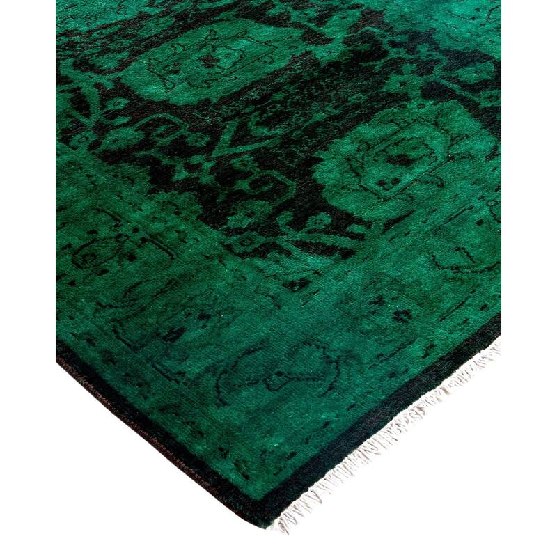 Contemporary Overdyed Wool Hand Knotted Runner - 2' 8" x 14' 0"