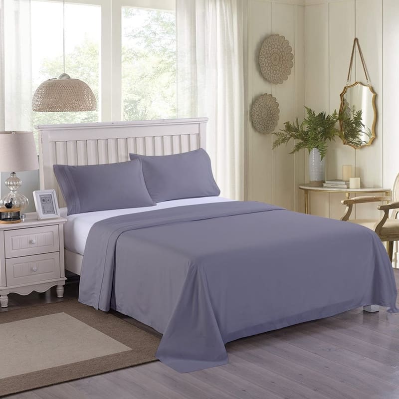 A1HC 100% Organic Cotton Flat Sheet, 300 TC GOTS Certified , Fair Trade Certified, Oeko-TEX Certified, Soft & Silky Sateen Weave