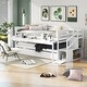 preview thumbnail 6 of 7, Simple Design Pine wood+MDF Twin Size Daybed with Double Trundle, Flexible Desk and Storage Staircase.