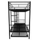 preview thumbnail 13 of 14, Black Twin over Twin Metal Bunk Bed Frame with Trundle, Fence, and Ladder