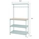 preview thumbnail 2 of 6, Design Ideas MeshWorks Metal Storage Utility Wood Top Shelving Unit Rack, Green - 35