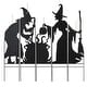 preview thumbnail 5 of 7, Glitzhome 34.5"H Halloween Metal Silhouette Witches Yard Stake