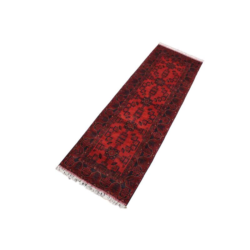 Tribal Biljik Khal Mohammadi Kenia Red/Blue Runner - 2'11'' x 9'2''