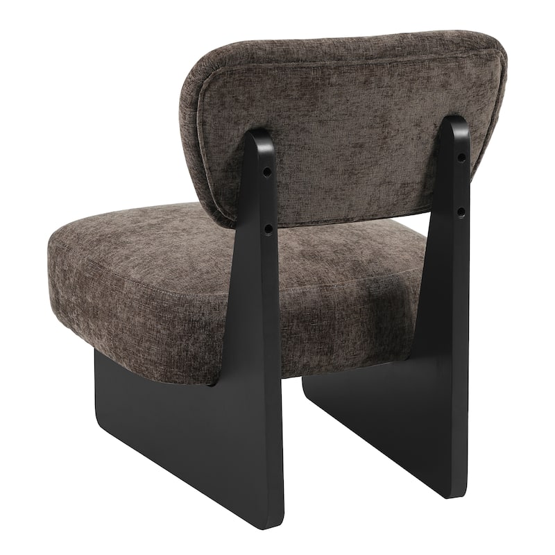 Christopher Knight Home -Vincent Polyester Upholstered Lounge Chair with Solid Wood Base（Set of 2）