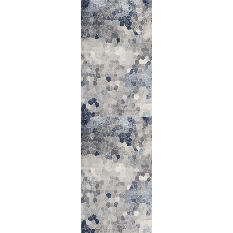 HomeRoots Cobblestone Contemporary Runner Area Rug - 132 in. x 27 in. x 0.4 in.