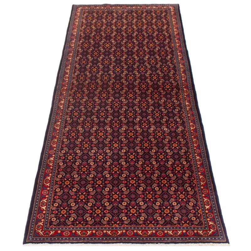 ECARPETGALLERY Hand-knotted Andelz Navy Wool Rug - 3'5 x 10'1
