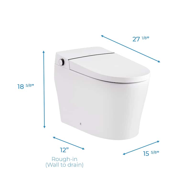 Ove Decors 15TSH-ELLA16-WHTYI Ella 0.92 / 1.28 GPF Dual Flush One