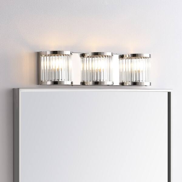 slide 1 of 5, SAFAVIEH Lighting Maverick Three Light LED Wall Sconce - 19"x3.3"x4.8"