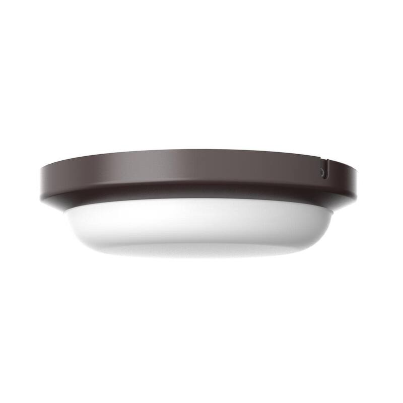 AFX DEAW08LAJEN Dean 8" Wide LED Flush Mount Bowl Outdoor Ceiling - Bronze / White
