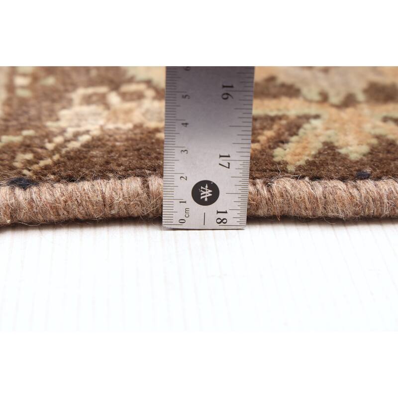 ECARPETGALLERY Hand-knotted Sarabi Brown Wool Rug - 7'5 x 10'10