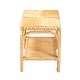 preview thumbnail 4 of 7, Himari Modern Bohemian Natural Brown Rattan Accent Bench