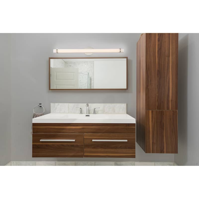 Slice 36 in. LED Vanity Fixture Polished Nickel Finish - Polished Nickel