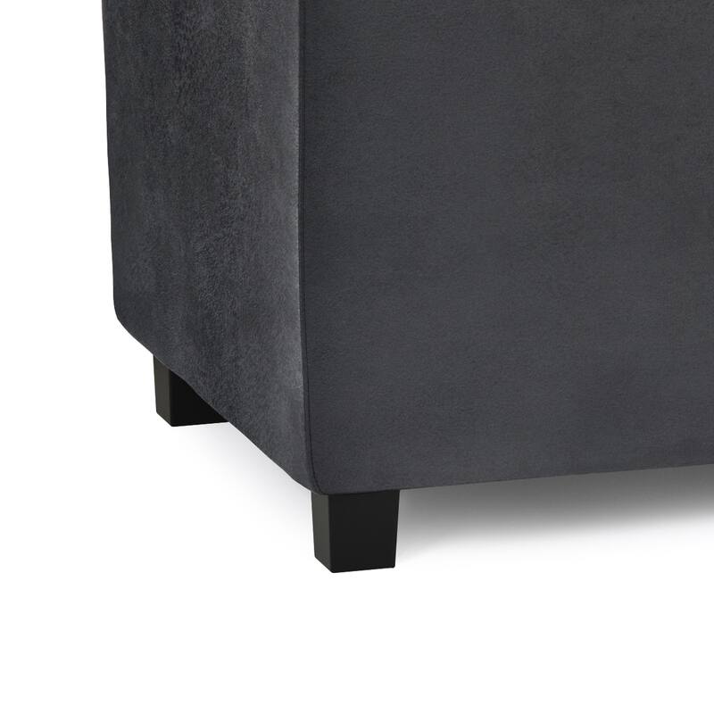 Modern Storage Ottoman for Living Room - Black