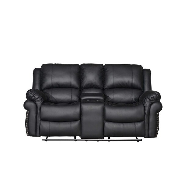 73.2'' Wide Modern Super Soft Vegan Leather Manual Reclining