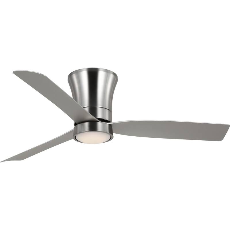 Brant Collection 52-in. Three-Blade Brushed Nickel Modern Ceiling Fan - 52 in x 52 in x 12.0625 in - 52 in x 52 in x 12.0625 in