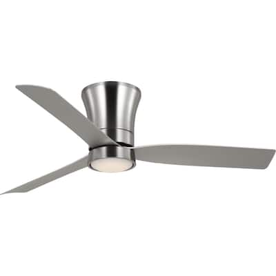 Brant Collection 52-in. Three-Blade Brushed Nickel Modern Ceiling Fan - 52 in x 52 in x 12.0625 in